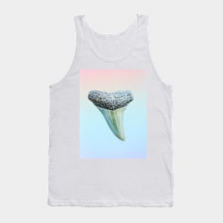 Pink and Blue Ombre Shark Tooth Fossil Print Tank Top